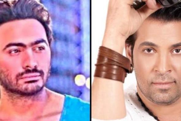 شاهد سعد الصغير ينشر صورة من شبابه تضامناً مع تامر حسني ويعلق "الفقر يصنع رجال"