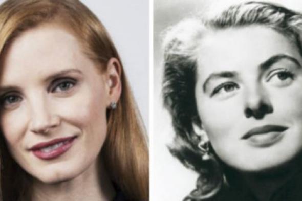 جيسيكا شاستين تجسد أيقونة السينما إنجريد برجمان في عمل فني جديد
