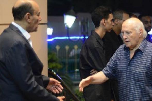 بالصور- ظهور محمود القلعاوي في عزاء شقيق أحمد بدير
